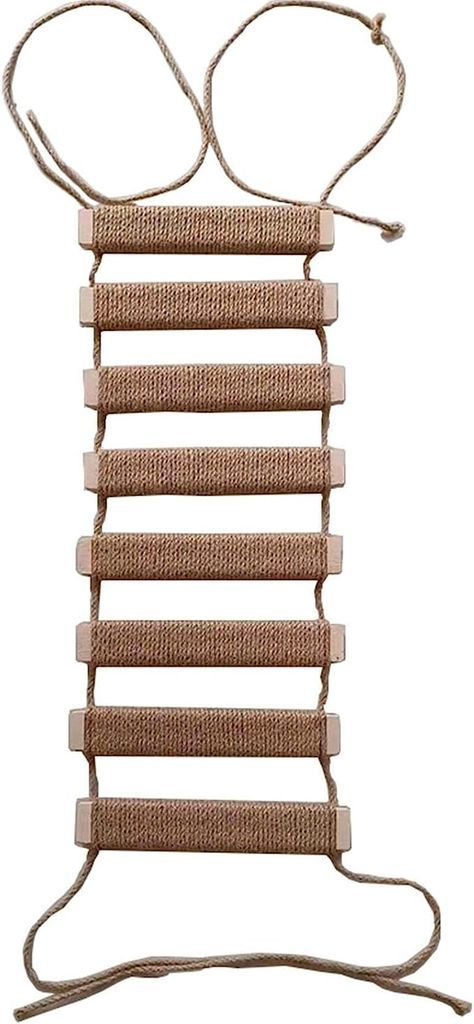 AGRICUE Cat Climbing Frame Outdoor Cat Tree Wall Climbing Bridge Climbing Rope Ladder for Cat Pets Climbing Frame for Wall Cat Wall Furniture Hemp Rope 20 inch Ladder Cat Tree Wall, Outdoor Cat Tree, Diy Cat Shelves, Diy Climbing Wall, Cat Ramp, Cat Climbing Wall, Cat Climbing Tower, Hanging Ladder, Cat Ladder