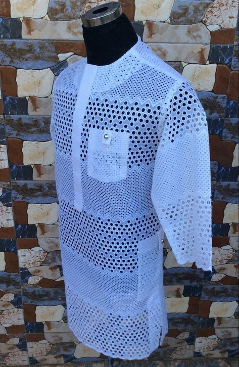 White Lace Agbada Styles Men, Lace For Men African, Men Lace African Wear, Lace Agbada Styles Men, Dry Lace Styles Nigerian, Lace Bubu, Vintage Outfits For Men, Male Wears, Men African Fashion