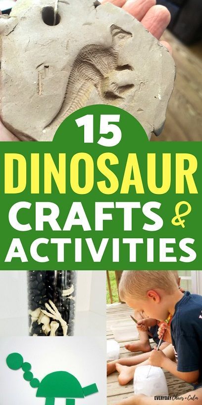 Dinosaur Crafts for Kids: It seems all kids go through a phase where they love dinosaurs. Here are 15 dinosaur crafts or activities to indulge your dino-loving preschooler for days and days! Dinosaur Crafts For Kids, Dinosaurs Preschool, Crafts And Activities For Kids, Dinosaur Activities, Activities For Preschoolers, Dinosaur Crafts, Crafts For Boys, Crafty Kids