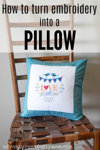 how to turn embroidery into a pillow Diy Embroidered Pillow, Throw Pillow Diy, Diy Pillow Covers, Fiber Crafts, Pillow Embroidery, Pillow Projects, Pillow Crafts, Embroidered Throw Pillows, Pillow Tutorial