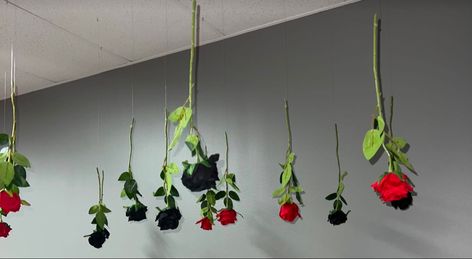 Roses Hanging From Ceiling Bedroom, Black Roses Hanging From Ceiling, Red Roses Hanging From Ceiling, Rose Hanging From Ceiling, Floating Roses From Ceiling, Roses From Ceiling, Hanging Roses From Ceiling, Hanging Roses Upside Down, Roses Hanging From Ceiling