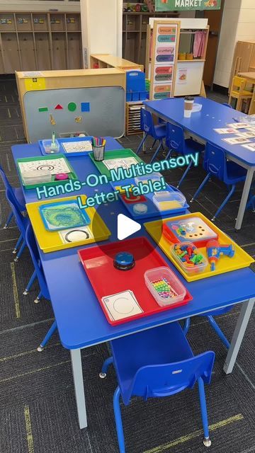 Preschool Vibes on Instagram: "Teaching letters doesn't have to be boring! 🎉 In this video, I introduce my hands-on, multisensory letter table that transforms alphabet learning into an engaging and interactive experience. After I explicitly teach a new letter, students are invited to explore this special table where they can practice the letter using various tactile materials like sand trays, stickers, magnetic bingo chips, and more. As they engage with each activity, they say the letter and its sound aloud, reinforcing their learning through sight, touch, and hearing. This multisensory approach taps into multiple senses, helping students retain information more effectively and making the learning process fun and memorable. Come check out how we're making letter learning an exciting adven Library Center Preschool, Preschool Vibes, Retain Information, Teaching Learning Material, Letter Learning, Multisensory Activities, Library Center, Bingo Chips, Preschool Language