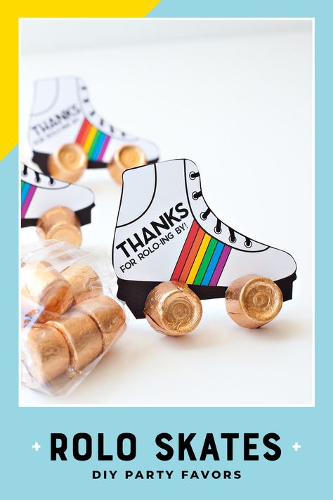 Skate Party Favors, Roller Skate Birthday Party, Teenager Party, Skate Birthday Party, 70s Party Theme, Roller Skate Birthday, 80s Birthday Parties, Skate Birthday, Skating Party