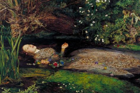 Ophelia, Sir John Everett Millais, 1851-52 John Everett Millais Ophelia, Ophelia Painting, 헬로키티 배경화면, Everett Millais, John Everett Millais, Historical Painting, Art Ancien, Napoleon Bonaparte, Pre Raphaelite