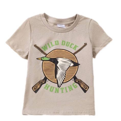 Nwot! Khaki Color Background With A Wild Duck Design On Front. Fabric Is A Cotton/Spandex Blend Khaki Color Background, Donald Duck Shirt, Wild Duck, Duck Shirt, White Tee Shirts, Duck Hunting, Color Background, Nike Tees, Boys Long Sleeve