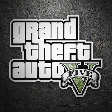 Pegatinas: Grand theft auto V #coche #pegatina #sticker Gta V Five, Hiphop Logo, Grand Theft Auto Artwork, Gta 5 Pc, Type Logo, Band Stickers, Game Logo, New Sticker, Gta 5