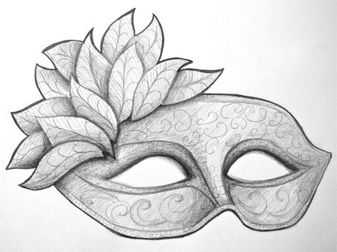 Mardi Gras mask Mask Drawing Ideas, Masquerade Mask Drawing, Mask Draw, Drawing Rocks, Venice Mask, Art Alevel, Mask Drawing, Clip Art Pictures, Mask Tattoo