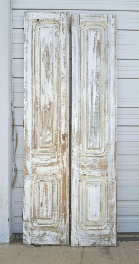 White Wash Wood 3 Panel Door – Antiquities Warehouse Home Décor, Furniture, Vintage Aesthetic, Armoire, Home Decor