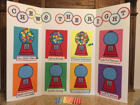 "Chews" the Right - Program Review Activity, 2017 Singing Tiime Program Review Activity Chews The Right, Lds Primary Chorister Ideas, Gumball Image, Lds Primary Songs, Singing Time Ideas, Lds Music, Lds Primary Singing Time, Primary Presidency, Visiting Teaching Handouts