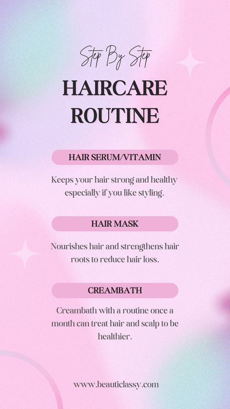 Step by step hair care routine Healthy Hair Routine, Strengthen Hair Roots, Herbal Hair, Promote Healthy Hair Growth, Coconut Oil Hair, Long Natural Hair, Organic Hair, Hair Growth Tips, Hair Strengthening