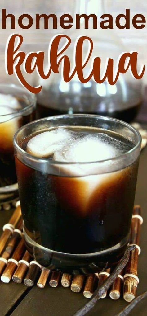 Homemade Kahlua With Rum, Kahlua Recipes Homemade, Homemade Kaluha Recipes, Kalua Recipe, Kaluha Recipes, Homemade Kaluah, Kaluah Recipes, Homemade Liqueur, Homemade Liqueur Recipes