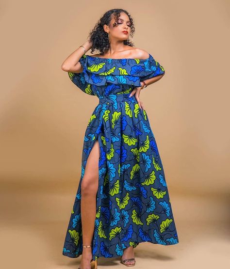 Ankara Zone on Instagram: “Shop this beautiful #africanprint set of an off-shoulder top with elastic around the shoulder for firmness and a high waist maxi skirt with…” Latest Ankara Gown Styles 2020, 70s Fashion Vintage, Latest Ankara Gown Styles, African Ladies, Ankara Clothing, African Print Maxi Skirt, 2020 Style, Ankara Gowns, Ankara Gown Styles