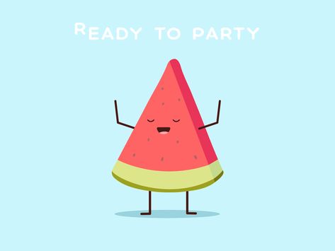 Happy Dancing, Vector Animation, Animation Stop Motion, Watermelon Party, Watermelon Sugar, Frame By Frame Animation, First Animation, Motion Graphics Inspiration, Motion Graphics Design