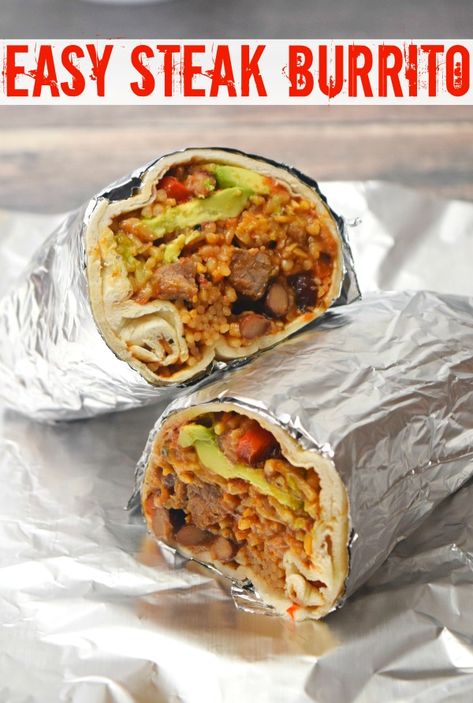 Burritos Chipotle, Steak Burrito Recipe, Steak Burritos, Beef Burrito Recipe, Steak Burrito, Recipes Tuna, Recipes Spinach, Recipes Cauliflower, Recipes Mediterranean