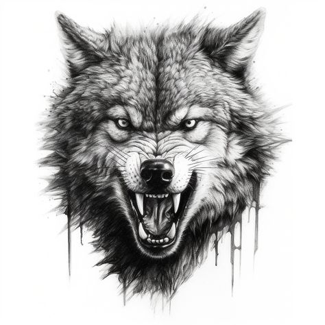 Tattoos Wolf Men, Wolf Snarling Tattoo, Mad Wolf Tattoo, Wolf Teeth Tattoo, Aggressive Wolf Tattoo, Wolf Growling Tattoo, Wolf Tattoo Design Men Arm, Growling Wolf Tattoo, Wolf Tattoo Design Men