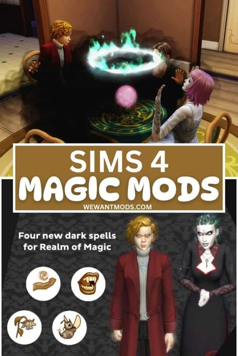 20+ Sims 4 Magic Mods: Spells, Careers & More - We Want Mods Sims 4 Witchcraft Mod, Spellcaster Mods Sims 4, The Sims 4 Witch Mods, Sims 4 Mods Occult, Sims 4 Paranormal Stuff Cc, Sims 4 Sorcerer Cc, Witch Mods Sims 4, Sims 4 Wand Cc, Spellcaster Sims 4 Cc