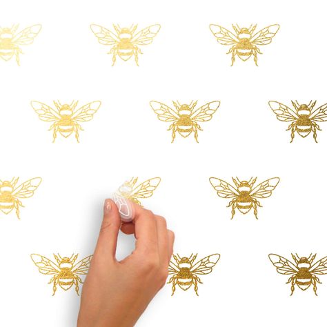 Bee Kitchen Theme, Bee Bedroom, Honey Bee Nursery, Bee Room, Room Mates, Bee Nursery, Bee Decals, Peel And Stick Wall Decals, Honey Bee Decor