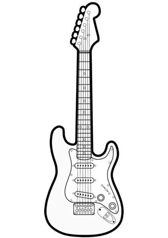 Guitar art Guitar Birthday Cakes, Guitar Outline, Amazing Coloring Pages, Electric Guitar Art, Guitar Drawing, Lapin Art, Dibujo Simple, Guitar Patterns, Electric Guitar Design