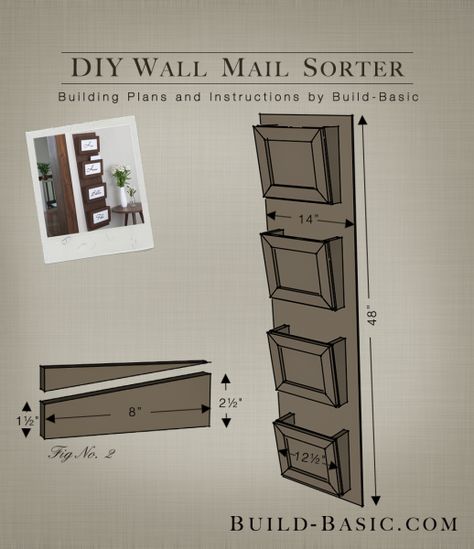 Build a DIY Wall Mail Sorter - Building Plans by @BuildBasic www.build-basic.com Diy Mail Organizer, Diy Mail, Home Command Center, Mail Organizer Wall, Wand Organizer, Mail Sorter, Wall File, Diy Wand, Design Workshop