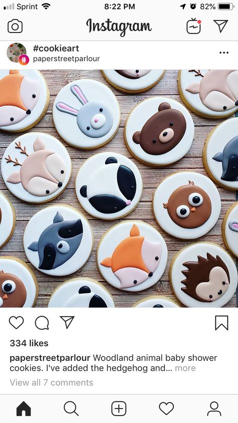 Woodland Animal Cookies, Cute Pastry, Cookies Decoradas, Royal Iced Cookies, Sugar Cookie Royal Icing, Iced Sugar Cookies, Sugar Cookie Designs, Baby Cookies, Fancy Cookies