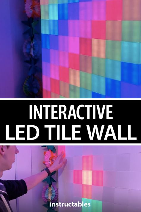 Interactive Decor Ideas, Diy Interactive Wall For Kids, 3d Printing Ideas Classroom, Arduino Light Projects, Interactive Led Wall, Wall Games For Kids, Interactive Wall For Kids, Interactive Design Ideas, Diy Selfie Wall