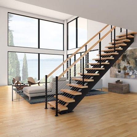 Metal Spiral Staircase Kit-The Otto Prefab Stair-DIY Indoor Prefab Stairs, Spiral Staircase Kits, Staircase Kits, Straight Stairs, Stair Kits, Open Stairs, Traditional Staircase, Diy Staircase, Open Staircase