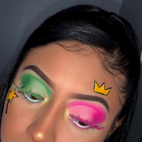 Cosmo And Wanda Makeup Look, Wanda Makeup Fairly Odd Parents, Fairly Odd Parents Baby Shower Theme, Cosmo Or Wanda Gender Reveal, Fairy Oddparents Costume, Fairly Odd Parents Birthday Party, Fairly Off Parents Costume, Wanda Fairly Odd Parents Makeup, Cosmo Wanda Gender Reveal