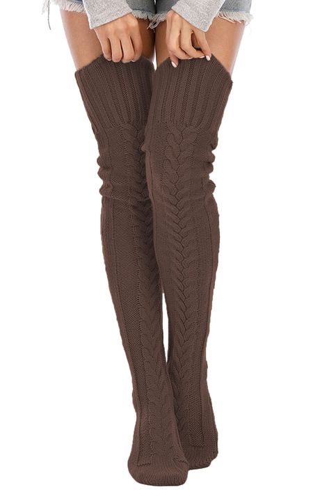 PRICES MAY VARY. Material: 100% Acrylic; Crochet knit over knee high boot socks, winter warm slipper socks, sleeping socks Total Length: 93cm/37 inches (Toe to Top), one size fits most women with medium to slim built, fluffy and slouch long socks High elastic, Multi colors available, make the socks fashion and cute, Tight rib top not easy to slip down when walking. The long boot stocking is a necessary accessory for the Winter/Fall season, also a wonderful and warm gift for lovers, wife, daughte Knit Thigh High Socks, Knee High Leg Warmers, Thigh High Leg Warmers, Winter Stockings, 2000s Clothes, Stockings Legs, 2000s Fashion Outfits, Thigh High Socks, Winter Socks