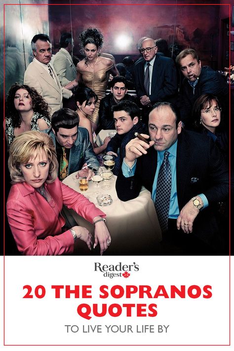 If The Sopranos—which is celebrating the 20th anniversary of its debut in January—taught us anything, it’s that gangsters face many of the same problems as the rest of us. Here are 20 insightful The Sopranos quotes that apply to everyday life—for mobsters and civilians alike. Goodfellas Theme Party, The Sopranos Party Theme, Soprano Theme Party, Sopranos Themed Birthday Party, Sopranos Party Theme, Sopranos Birthday Party, Sopranos Halloween Costume, The Sopranos Quotes, Soprano Quotes