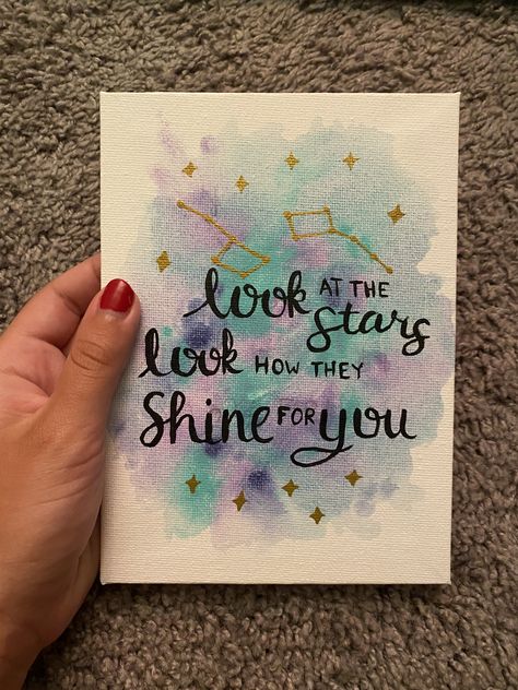 Song Lyric Canvas Painting, Painting Song Lyrics On Canvas, Coldplay Painting, Qualified Quotes, Mine Aesthetic, Coldplay Lyrics, Lyrics On Canvas, Black Canvas Paintings, Luck Quotes