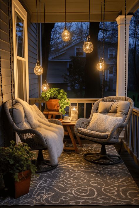 45 Front Porch Ideas That Will Bring You Together Outside Porch Ideas Small, Outdoor Small Porch Ideas, Front Porch Ideas Seating, Cozy Small Front Porch Ideas, Small Sunporch Ideas, Small Back Porch Ideas Covered Patios, Small Back Porch Decorating Ideas, Small Front Porch Bench, Small Screened In Porch Decorating Ideas Cozy