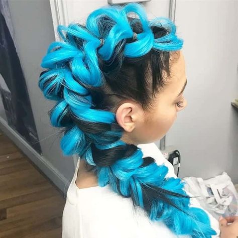 Dragon Braids: 8 Styling Ideas for 2023 – HairstyleCamp Dragon Braid Hairstyles With Extensions, Dragon Hair Braid, Dutch Braids With Color Extensions, Dragon Braids With Extensions, Dragon Braid Tutorials, Dragon Hairstyles, Dragon Braid Hairstyles, Dragon Braid, Dragon Hair