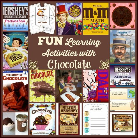 Teaching with TLC: FUN Learning Activities with Chocolate Chocolate Math Activities, Chocolate Touch Activities, Chocolate Touch Novel Study, February Homeschool, Chocolate Activities, Chocolate Touch, Chocolate School, Homeschool Units, Homeschooling Elementary