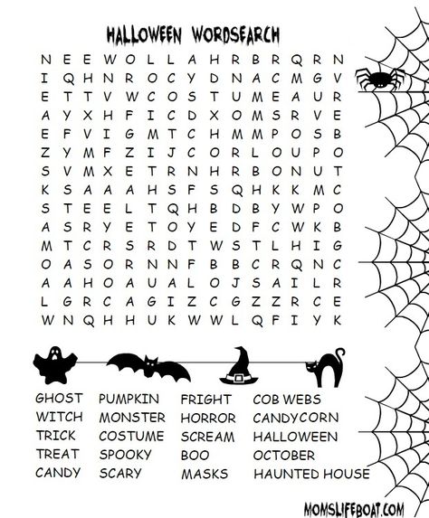 Free printable Halloween Word Search Giant Halloween Word Search, Educational Halloween Games, Halloween Word Search For Adults, Free Halloween Word Search Printables, Halloween Words List, Halloween Crossword Free Printable, Halloween Worksheets Free Printable, Halloween Word Search Free Printable, Printable Halloween Images