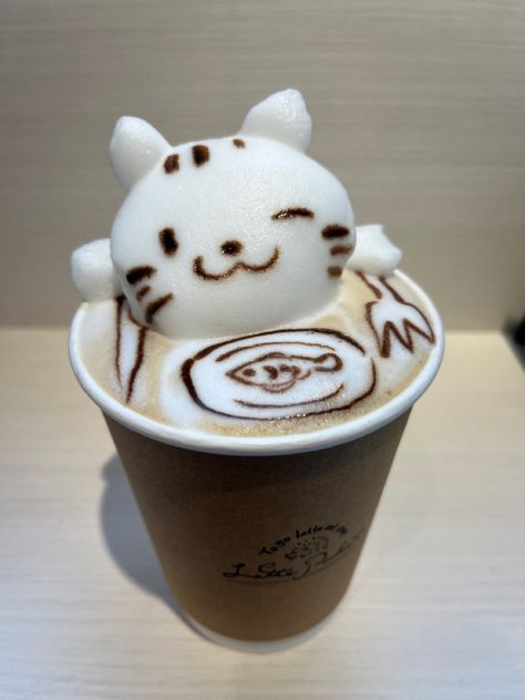 Latte Art Tokio, Japanese Latte Art, cat latte Art, japanese coffee, cute cat coffee Cat Latte Art, Japanese Coffee, Art Cat, Cat Coffee, Latte Art, Cute Cat, Coffee, Art