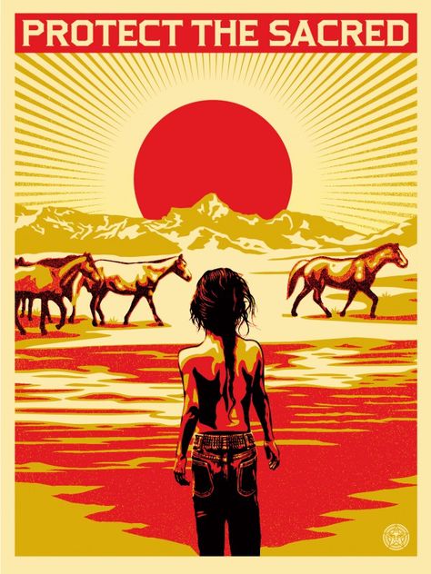 Shepard Fairey Art, Shepard Fairey Obey, Native American Wisdom, Protest Art, Standing Rock, Shepard Fairey, Jim Morrison, Lithograph Print, Native Art