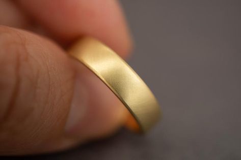 5mm Wedding Band Men, Flat Gold Wedding Band, Mens Wedding Bands Gold, Gold Mens Wedding Band, 5mm Wedding Band, Thick Gold Band, Minimalist Wedding Rings, Stacked Rings, Mens Gold Wedding Band