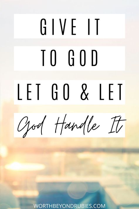 We often hear ‘let go and let God’ but HOW do you let go and let God be in control when you are going through trying times in life and every fiber of your being wants to hold onto the wheel? How do you give it to God and let Him navigate the roads of life? Learn how! #faith #biblestudy #bibleverses #worthbeyondrubies #encouragement #prayer #biblestudies #christianblog Give It To God, Breakup Advice, Let Go And Let God, Learning To Let Go, Let God, Walk By Faith, Bible Verses Quotes, Faith In God, Quotes About God