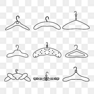 Hanger Drawing, Swap Party, Gold Hangers, Black Hangers, Clothing Swap, Paint Vector, Hanger Clips, Hanger Design, Vector Png