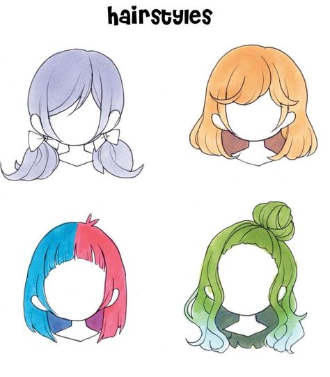 Hairstyle Reference Drawing, Art Style Hair, Adorable Drawings, Anime Hairstyles Male, Girl Hair Drawing, Preppy Hairstyles, Chibi Hair, Anime Hairstyles, Drawing Arts