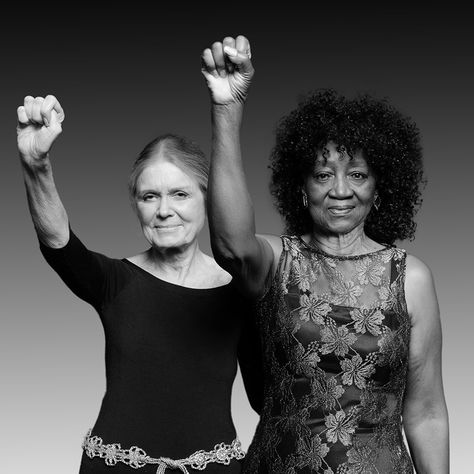 Gloria Steinem (1934 - ) and Dorothy Pitman Hughes (1938 - ) recreate their… Gloria Steinem, Beth Moore, Esquire Magazine, National Portrait Gallery, St Johns, Equal Rights, Portrait Gallery, 45 Years, St Augustine