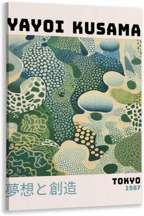 Amazon.com: TqzQuilyan Retro Yayoi Kusama Poster Colorful Sea Waves Abstract Art Prints Painting Retro Japanese Wall Art Gallery Exhibition Wall Decor 16x24inch Framed, style-9: Posters & Prints Yayoi Kusama Inspired Art, Japanese Abstract Art, Yayoi Kasuma, Create Poster, Art Gallery Exhibition, Kusama Yayoi, Yayoi Kusama Art, Kusama Art, Yayoi Kusama Poster