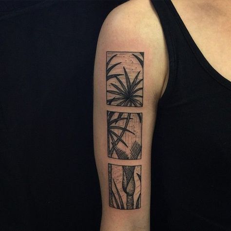 Frame Tattoo Design Square, Framed Tattoo Ideas, Rectangular Tattoo, Foliage Tattoo, Scenery Tattoo, Square Tattoo, Framed Tattoo, Cactus Tattoo, Instagram Username Ideas