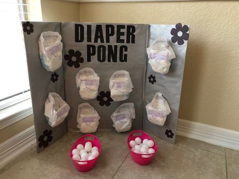 Diaper Pong, Baby Shower Elegante, Baby Shower Ideas For Boys, Idee Babyshower, Boy Baby Shower Ideas, Creative Baby Shower, Baby Reveal Party, Elegant Baby Shower, Baby Gender Reveal Party