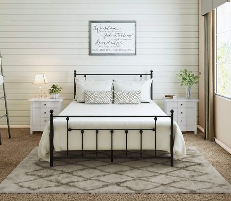 Modern farmhouse master bed