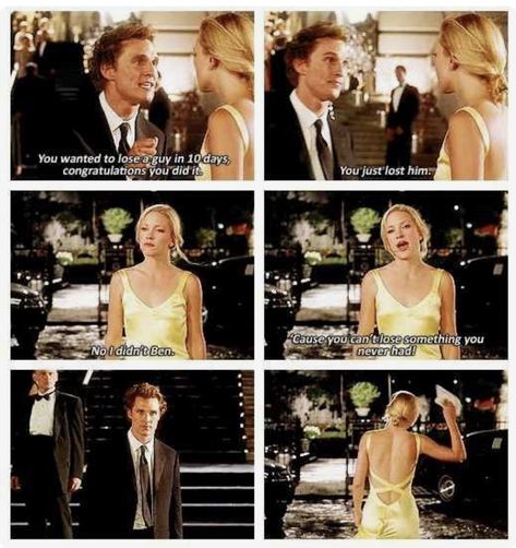 I love how to lose a guy in 10 days #katehudson #thankunext Best Movie Quotes, Favorite Movie Quotes, I Love Cinema, Chick Flicks, Movie Lines, Film Quotes, About Time Movie, Romantic Movies, Love Movie