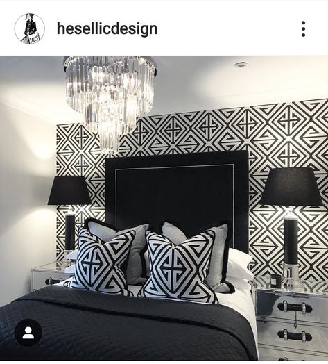 Black And Silver Bedroom, Black And White Bedroom, Silver Bedroom, Bedroom Minimalist, Nail Supplies, Decoration Inspiration, Master Bedrooms Decor, White Bedroom, Cheap Home Decor