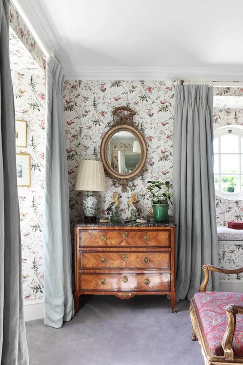 Our columnist Sophie Dahl on the importance of a good pair of curtains | House & Garden Wallpaper Bedroom Blue, Bedroom Blue Curtains, Ideas For Curtains, Grey Blinds, Patio Blinds, Living Room Blinds, Bedroom Blinds, Diy Blinds, Blinds Design