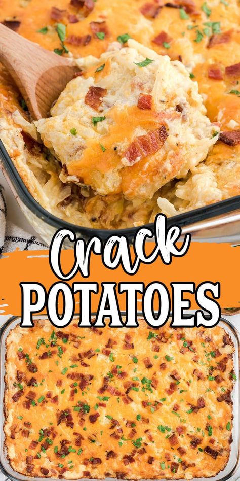 Loaded Potato Casserole With Hashbrowns, Cheesey Potatoes Casserole Shredded, Loaded Cheesy Potato Casserole, Hashbrown Potato Casserole Recipes, Recipes With Frozen Hashbrowns Dinners, Cracked Potatoes Recipe, What To Do With Hashbrowns, Easter Potatoes Recipes Easy, Loaded Cheesy Potatoes