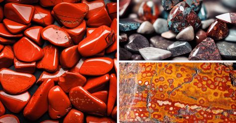 12 Different Types of Jasper With Pictures (And 4 Wannabe Jaspers) Types Of Jasper, Jasper Rock, Types Of Red, Rock Tumbling, Wooden Pattern, Rock Types, Green Jasper, Dalmatian Jasper, Picture Jasper